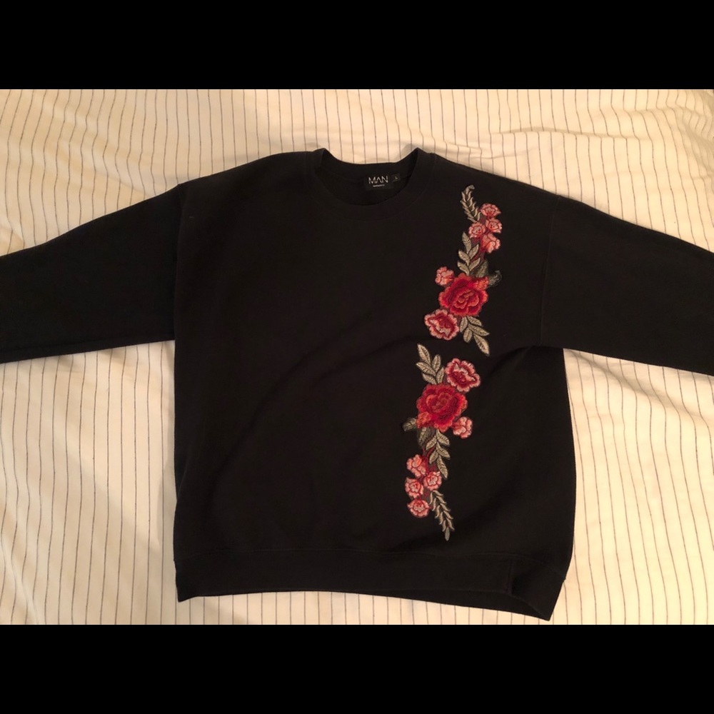 Asos BOOHOO MAN Embroidered Sweater